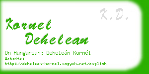 kornel dehelean business card